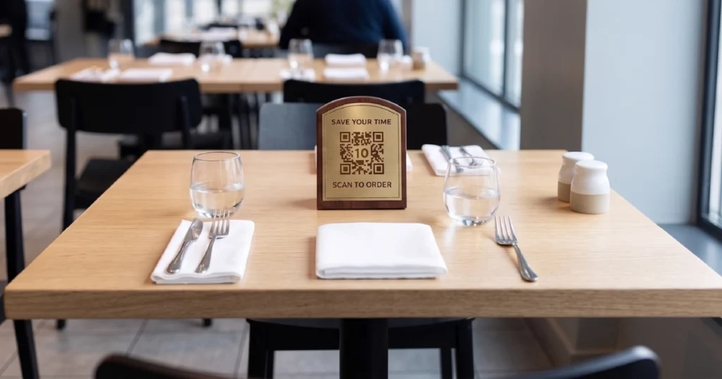 Digital ordering systems for restaurants showing QR menus, tablets, and self-service kiosks in real venue use cases