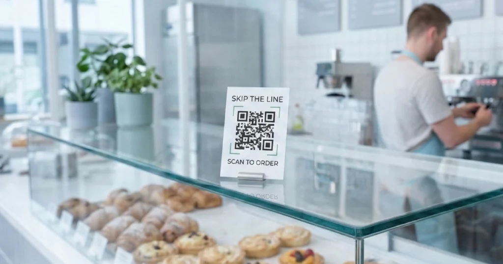 Digital ordering systems for restaurants showing QR menus and self-service kiosk use cases