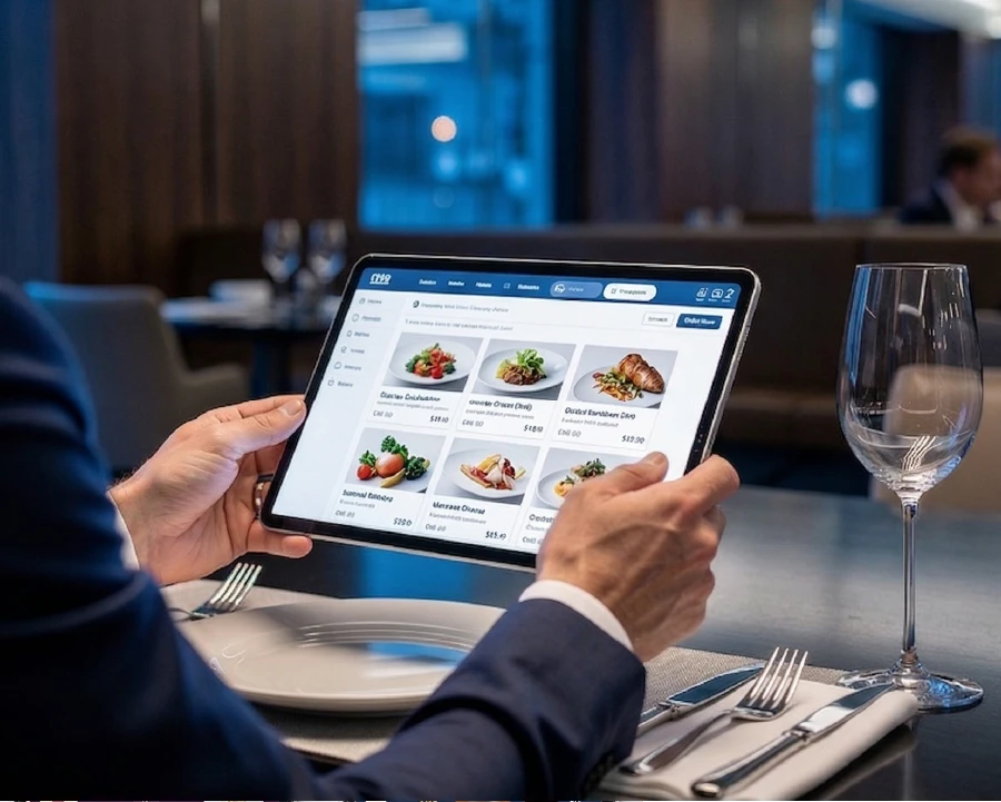 Tablet ordering system for premium table service restaurant